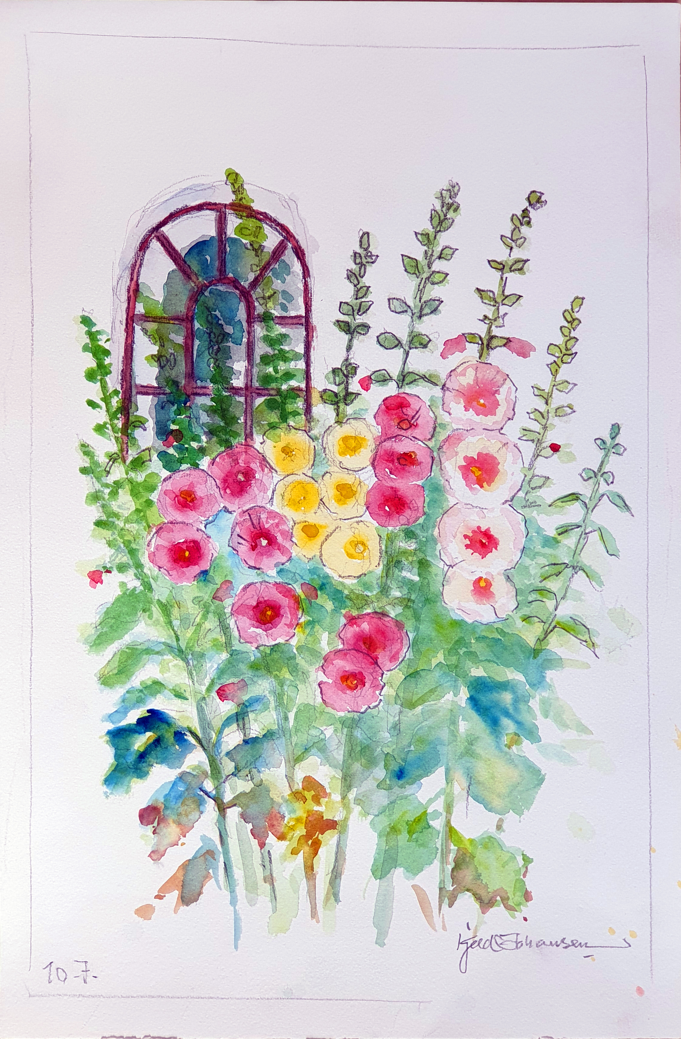 KJ-blomst-akvarel-31x45_privat eje